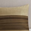 Racxily 7-Piece Faux Suede Comforter Set, Pieced Microsuede with Embroidered Pillows - 3 of 4