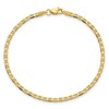 Black Bow Jewelry 2.4mm 14k Yellow Gold Solid Concave Anchor Chain Bracelet - 3 of 4