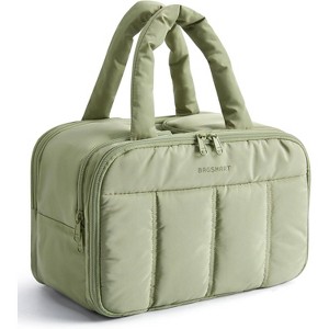 Puffy Travel Toiletry Bag for Women, Lightweight Cosmetic Makeup Organizer with Handle for Travel Essentials - 1 of 4