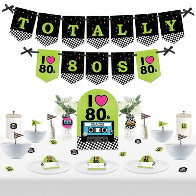 Big Dot of Happiness 80’s Retro - DIY Totally 1980s Party Signs - Snack Bar Decorations Kit - 50 Pieces