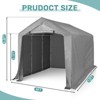 Karl Home | 8 ft. W x 12 ft. D Metal and PE Cloth Storage Shed (96 sq. ft.) - 2 of 4