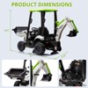 4 in 1 JCB Ride On Excavator, 12V Kids Excavator Ride On Toy with Remote Control & Front Loader & Digger - 4 of 4
