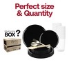 Smarty Had A Party Black Flat Round Plastic Wedding Set - 120 Sets - 3 of 4