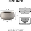 Rosemead Home & Garden Inc. 11.8" Dia Round Concrete Modern Design Outdoor Planter Weathered Finish - 3 of 3