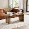 Lirago 47.24" Modern Wood Look Rectangular Side Table Lightweight Sturdy Design for Living Room Bedroom or Office Brown - 2 of 4
