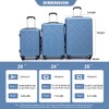 Lyngins 20/24/28 Inch 3PCs Hardside Luggage Sets with Spinner Wheels,Anti-Scratch Carry on Luggage,Lightweight Suitcase Sets for Family - 3 of 4