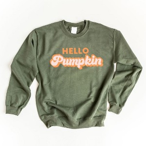 Simply Sage Market Women's Graphic Sweatshirt Retro Hello Pumpkin - 1 of 4