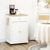 NicBex 1 Drawer Rolling Kitchen Island Cart with 1 Cabinet and 3 Open Shelves,Kitchen Island on Wheels with Towel Rack,Island Table for Kitchen - 2 of 4