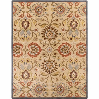 Hauteloom Caesar 1116 Hand Tufted Beige & Rust Wool Rug
