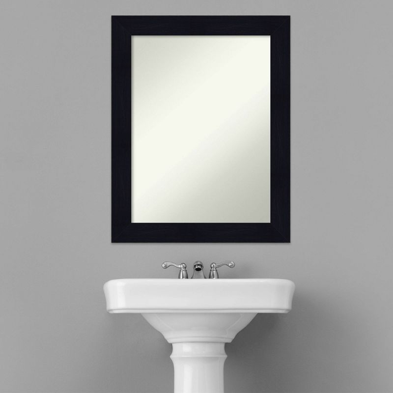 22&#34; x 28&#34; Non-Beveled Shiplap Navy Wood Bathroom Wall Mirror - Amanti Art, 5 of 10