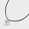 Acrylic Heart With Face Gems Pendant Necklace - Wild Fable™ Clear/black :  Target