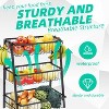 Simple Trending 3 Tier Fruit Basket Metal Wire with 4 Banana Hooks, Countertop Fruit Vegetable Basket - 3 of 4