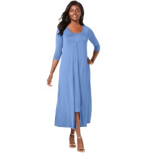 Jessica London Women's Plus Size Double Layered Dress - 1 of 4