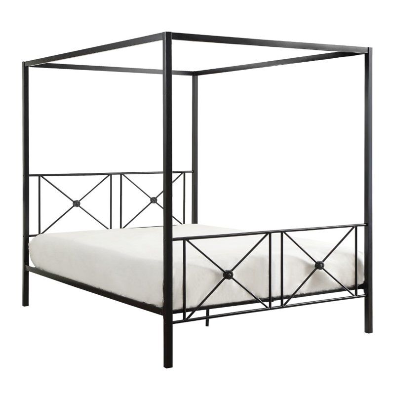 Rapa Queen Metal Canopy Platform Bed in Black - Lexicon, 5 of 6