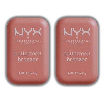 NYX Professional Buttermelt Bronzer - BMB01 Butta Cup Light Neutral - 0.17 oz (PACK OF 2) SET