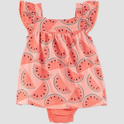Baby Girls' Watermelon Sunsuit - Just One You® made by carter's Pink 18M