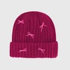 Anna-Kaci Women's Ribbed Knit Beanie with Bow Accents - Cute Soft Winter Hat for Casual Daily Wear - 2 of 4