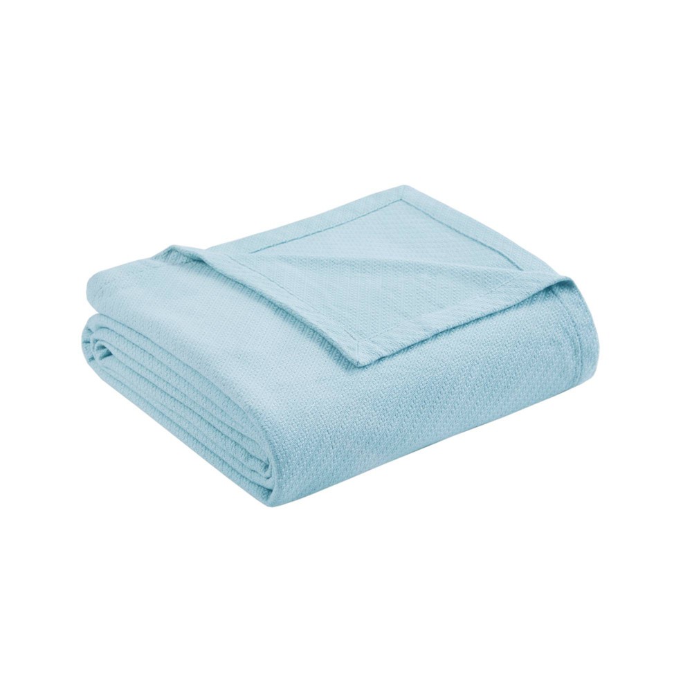UPC 675716405892 product image for Bed Blanket Liquid Cotton Twin Light Blue | upcitemdb.com