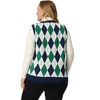 Agnes Orinda Women's Plus Size Cable Knit Sleeveless Pullover Sweater Vest - 4 of 4