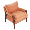 GDFStudio Forster Rubber Solid Wood Velvet Upholstered Accent Chair - 2 of 4