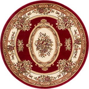 Well Woven Pastoral Medallion French European Floral Formal Traditional Modern Classic Thick Soft Area Rug - 1 of 4