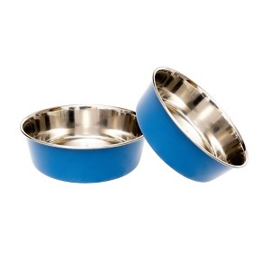 Country Living Set of 2 Heavy Gauge Stainless Steel Dog Bowls - Non-Skid, Durable & Rust-Resistant - 1 of 4