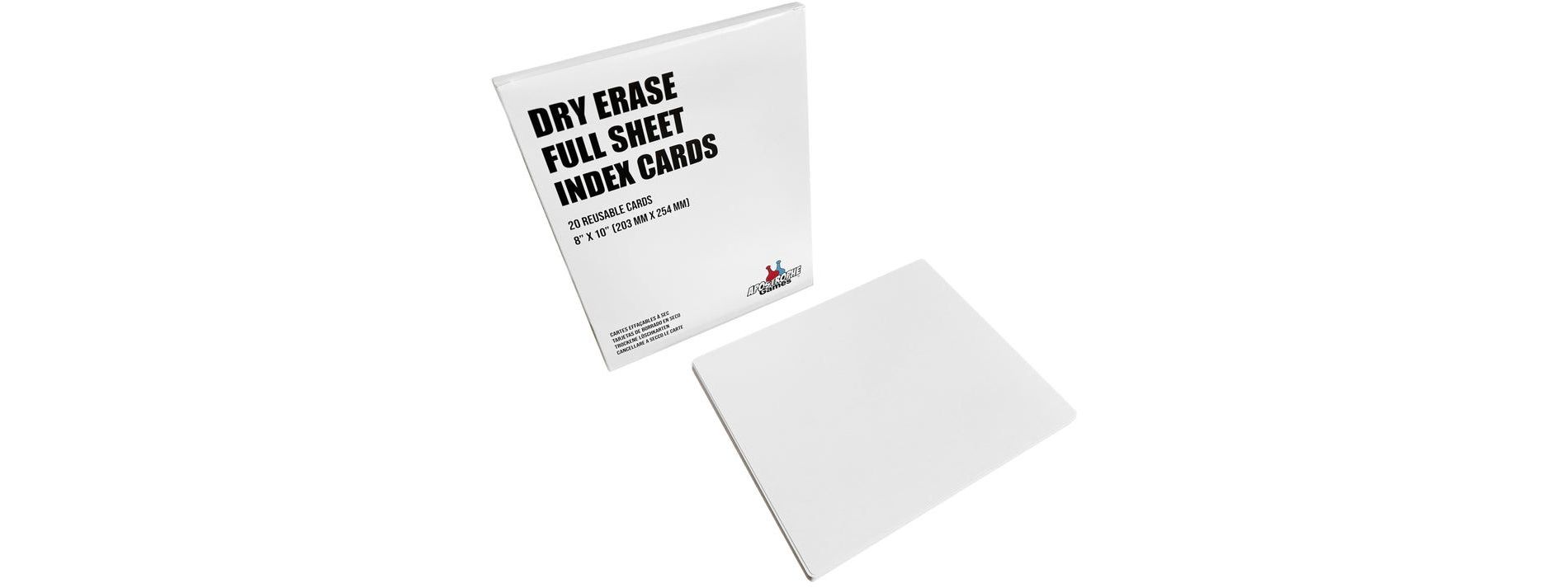 Apostrophe Games Giant Dry Erase Reusable Index Cards 8" x 10" - 20 cards