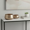 HomeRoots Set of Two Gold Aluminum Round Table Vases - 2 of 4