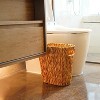 Aoibox Handwoven Wicker Trash Can with Built-in Handles, Water Hyacinth Waste Basket for Bedroom, Office, Kitchen, 100% Handmade - 3 of 4