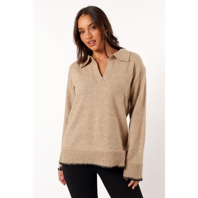 Petal and Pup Elise Contrast Hem Knit Sweater