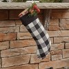 Park Designs Black and Cream Buffalo Check Stocking Set of 2 - 2 of 4
