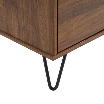 Teagan Brown Oak Mid Century Record Storage Sideboard Cabinet