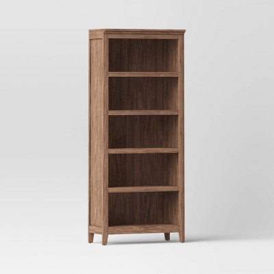 72  Carson 5-Shelf Bookcase Walnut Brown - Threshold™