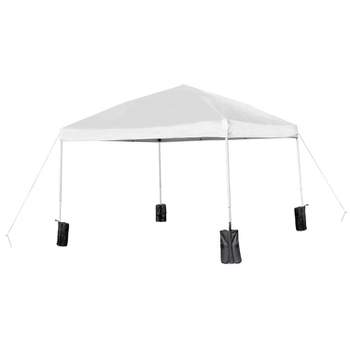 Flash Furniture 10'x10' Pop Up Event Straight Leg Canopy Tent with Sandbags and Wheeled Case
