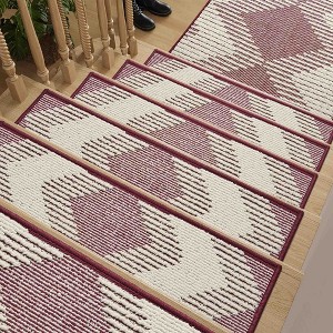 BAGOKIE 15 Pack 8"x30" Non-Slip Carpet Stair Treads - 1 of 4