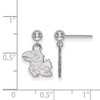 Black Bow Jewelry Sterling Silver Kansas Jayhawks NCAA Dangle Earrings - 2 of 3