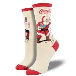 Novelty Socks 14.0" Classic Coke Santa Crew  Womens Christmas Socksmith  -  Socks