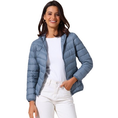 INSPIRE CHIC Women's Short Down Packable Hooded Winter Ultra Light Puffer Jacket