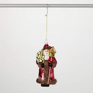7"H Sullivans Christmas Rustic Santa Ornament  Multicolor - 1 of 2
