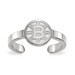 Black Bow Jewelry Sterling Silver NHL Boston Bruins Toe Ring - 1 of 4