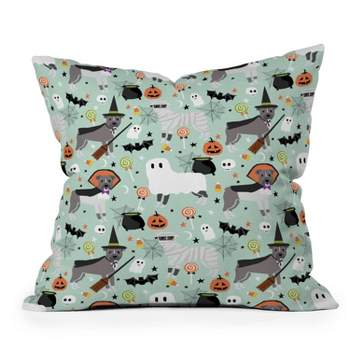 Halloween Throw Pillow/ Glam Brushstrokes Green, Gray And Leopard Prin –  Jin Jin Junction