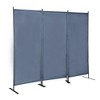 DOMETOUR 6 Ft Modern Room Divider, 3-Panel Folding Privacy Screen with Metal Standing, Portable Wall Partition, for Home & Office - 4 of 4