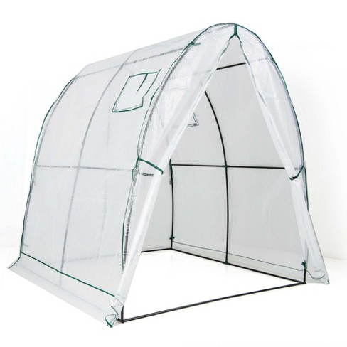 Costway Portable Greenhouse With 2 Zippered Doors 2 Roll-up Screen ...