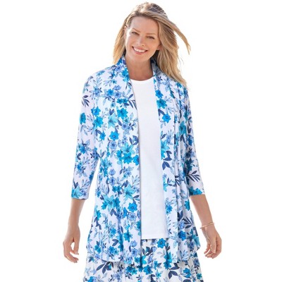 Woman Within Plus Size 2-Fer Cardigan Tunic