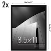 Americanflat 8.5x11 Picture Frame 2 Pack in Black with Polished Plexiglass - Thin Border 8.5 X 11 Inch Photo Frames for Wall or Desk - 2 of 4