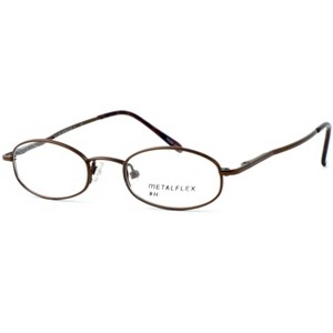 Metal Flex by Vivid H Designer Blue Light FIlter Reading Glasses in Shiny Brown 42mm +3.00 | Ladies | Oval Shape | X-Small Fit - 1 of 1