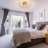 6-Light Flush Mount Ceiling Light with G9 Bulb Sockets, Large 19.7" Modern Flower Design for Bedroom, Living Room, Kitchen – The Pop Home - 2 of 4