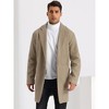 Lars Amadeus Men's Solid Color Notched Collar Winter Coats - 2 of 4