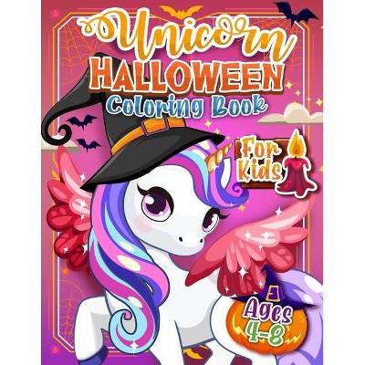 Unicorn Coloring - Halloween Edition - by  Harper Hall (Paperback)