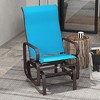 Outsunny Gliding Lounger Chair, Outdoor Swinging Chair with Smooth Rocking Arms and Lightweight Construction for Patio Backyard - 3 of 4